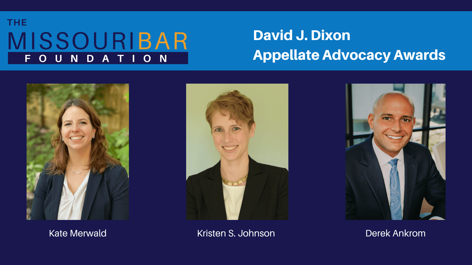 2022 Appellate Advocacy Award recognizes three young lawyers