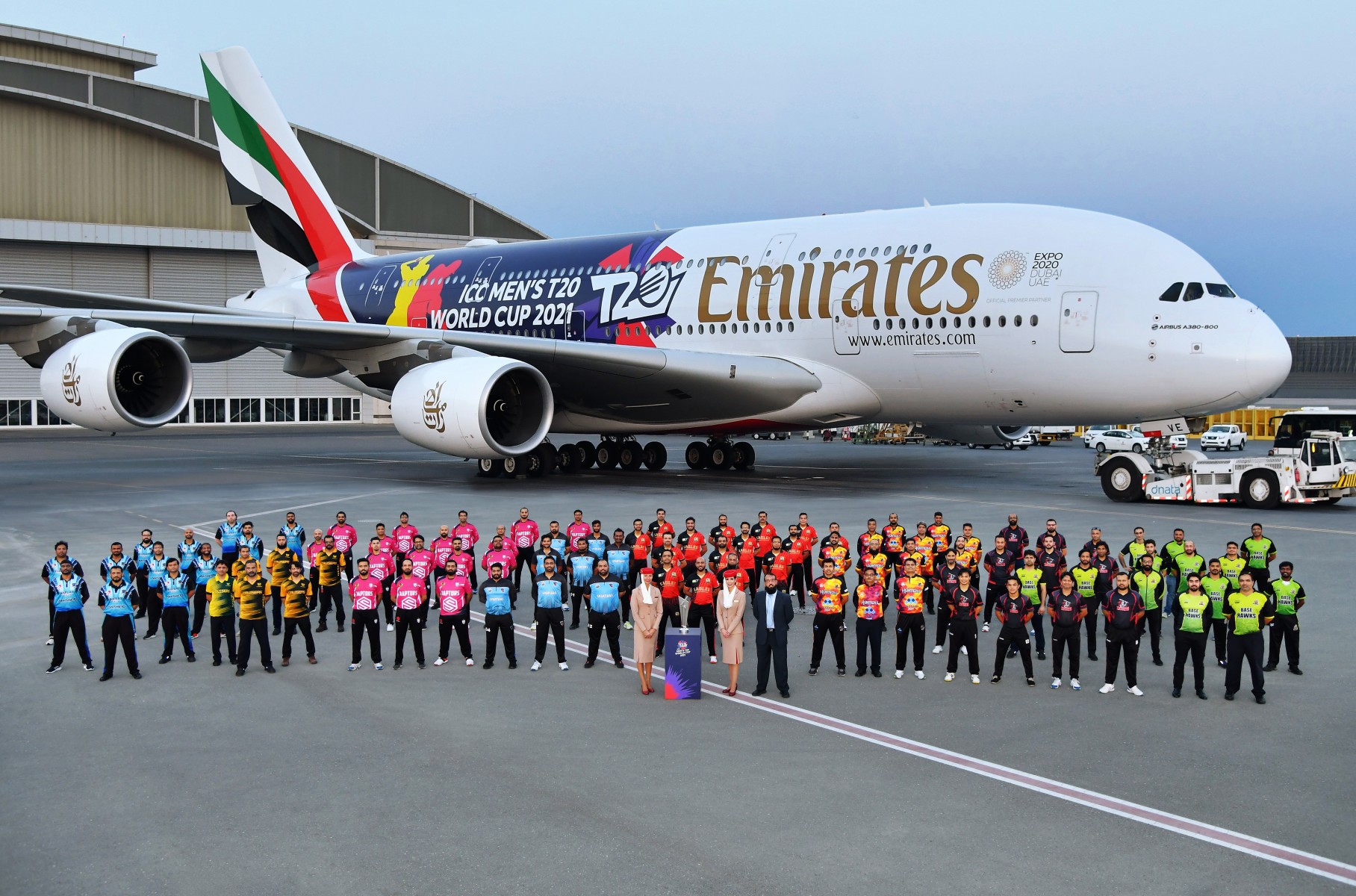 The Emirates ICC Men’s T20 World Cup A380 livery makes its debut