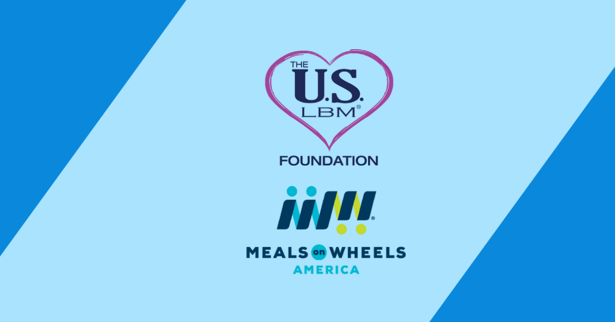 US LBM FOUNDATION DONATES 100,000 TO MEALS ON WHEELS AMERICA