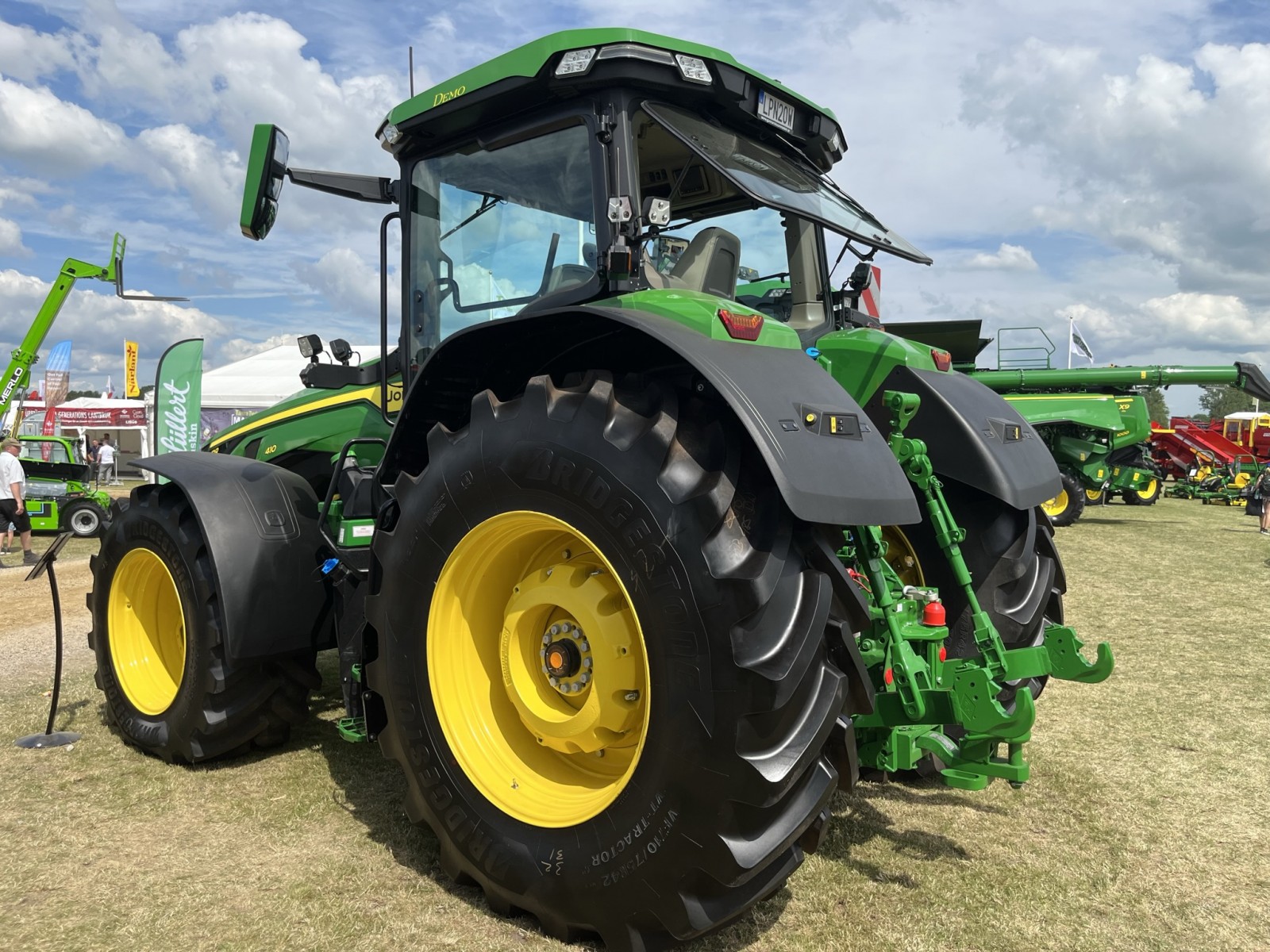 Bridgestone VTTRACTOR turning in the right direction with John Deere