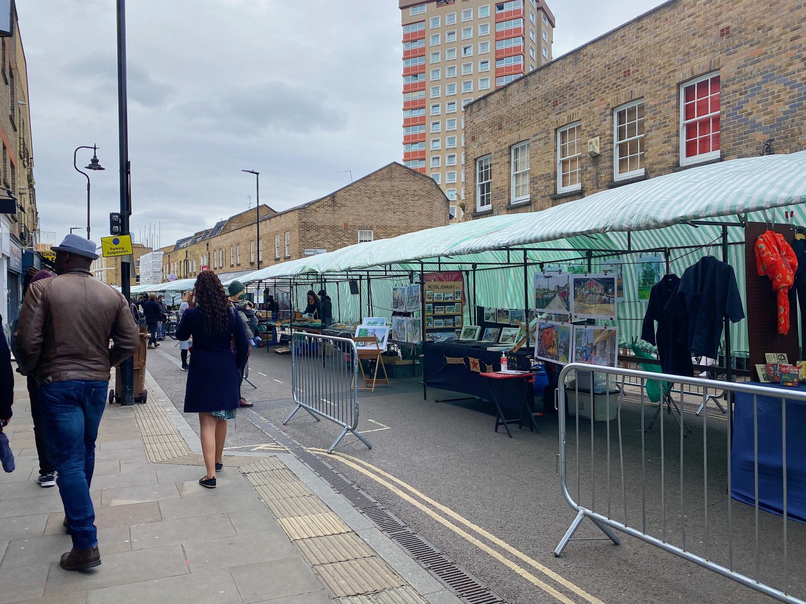 Supporting social distancing at Broadway Market this weekend