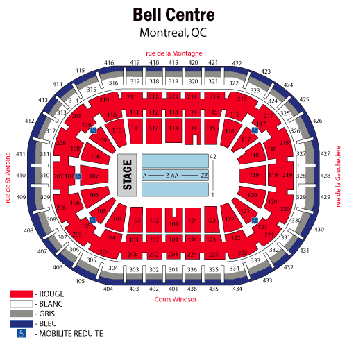 Bell Centre Seating Chart Rows Ponasa