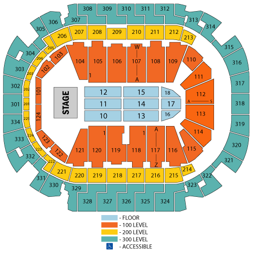 American Airlines Center Concert Seating Chart Elcho Table