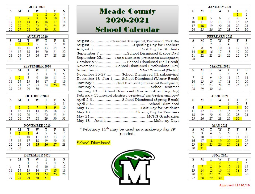 academic calendar du 2020 21 School Calendar 202021