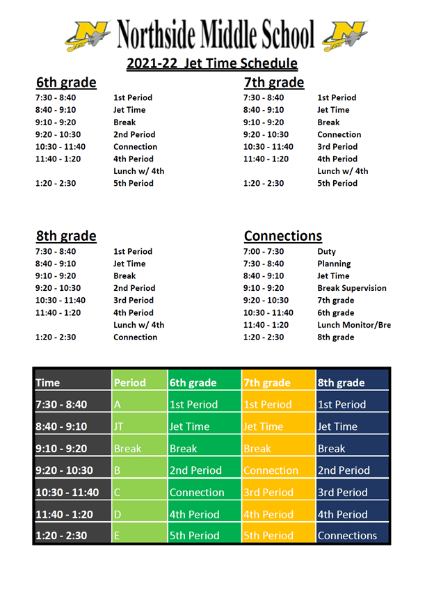 Class Schedule - Northside Middle