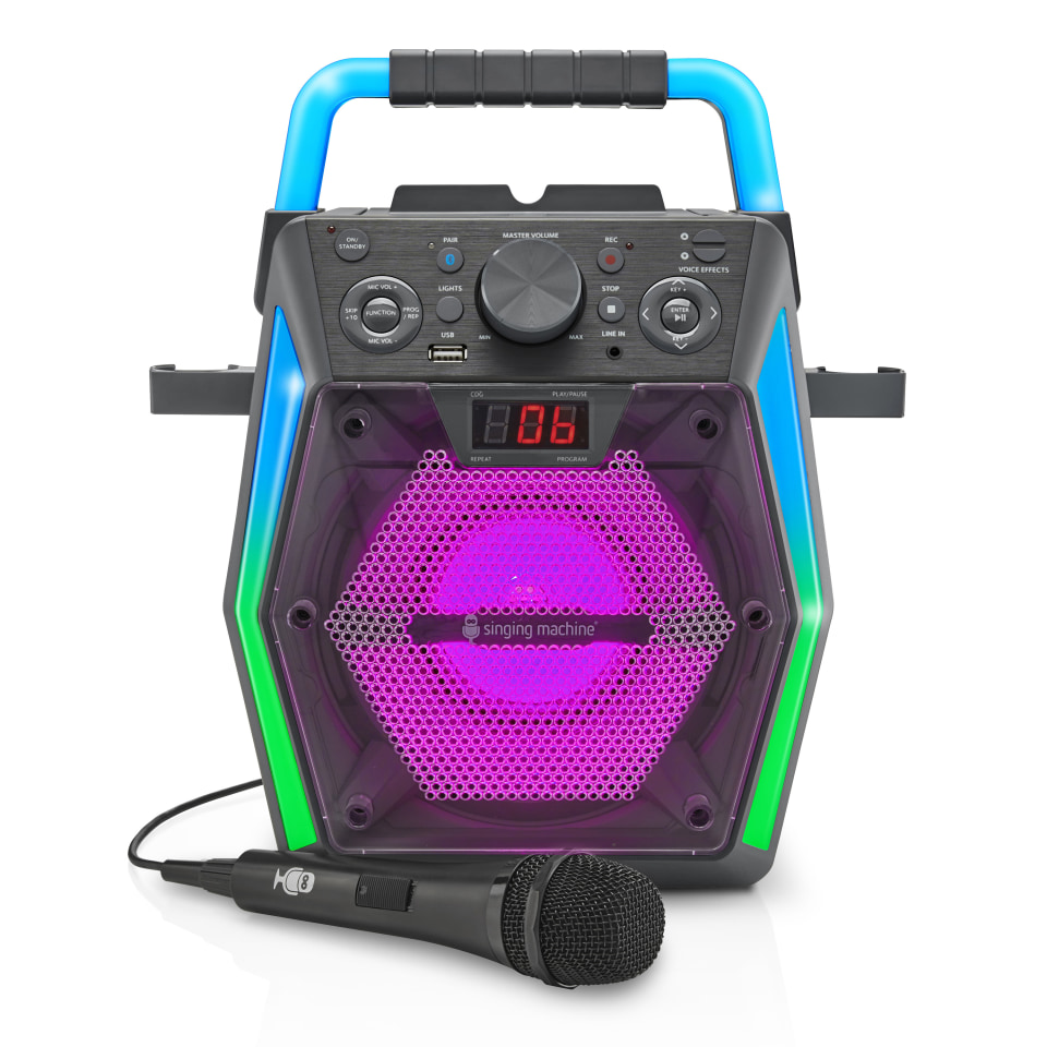 The Singing Machine SML385BTBK Bluetooth CD+G Karaoke System (Black