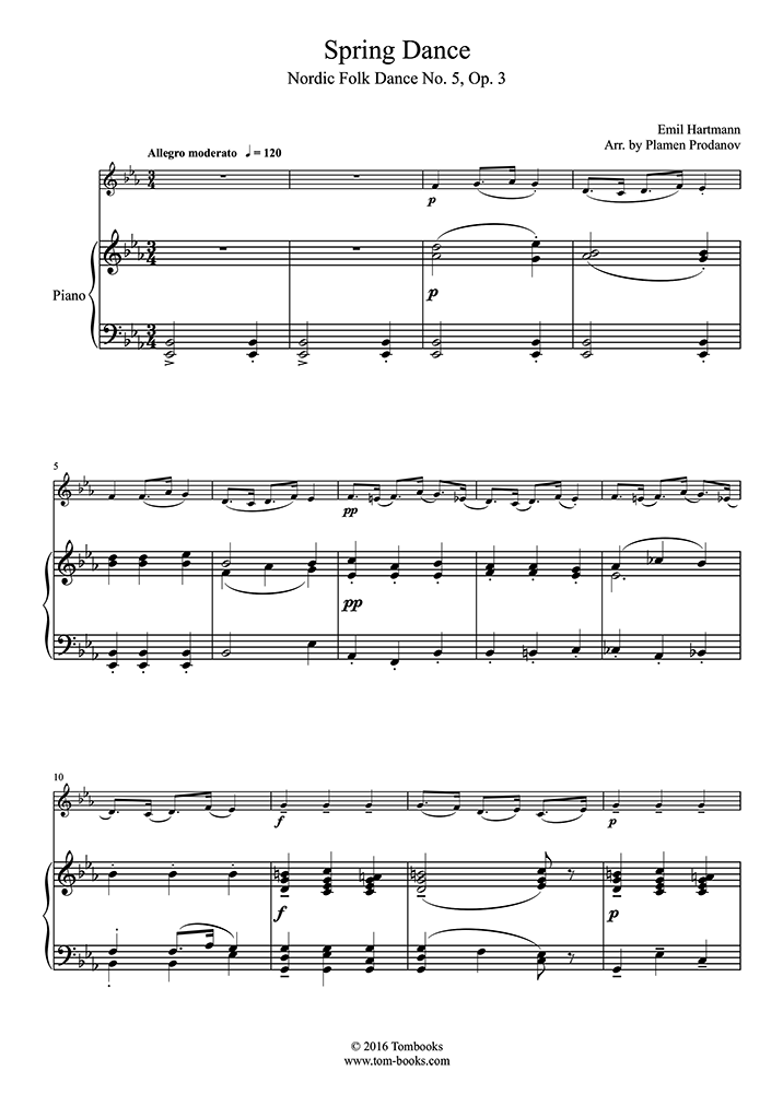 Spring Dance Nordic folk dance No. 5, Opus 3 part