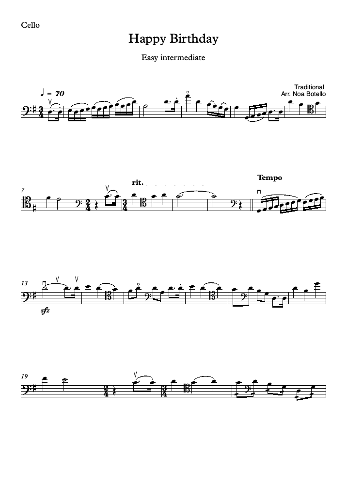 Happy Birthday Alto Sax