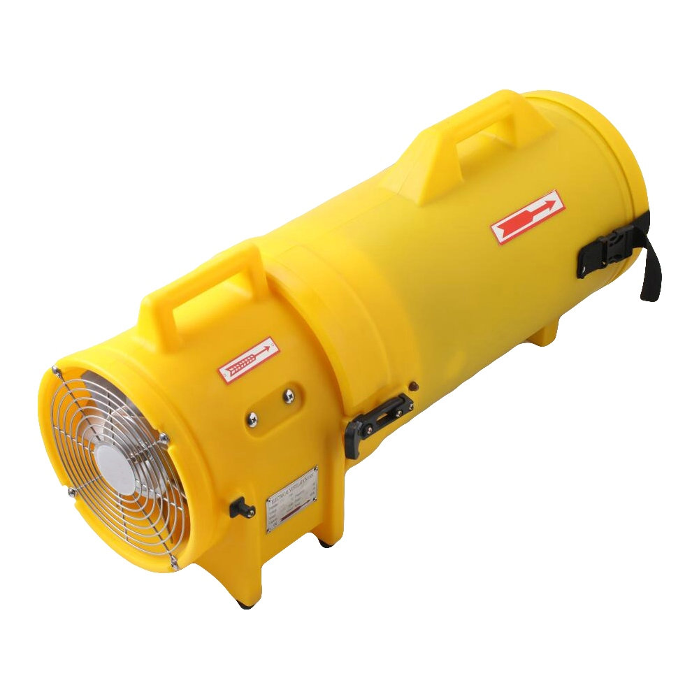 12''Axial Confined Space Fan 16' Flexible Duct 3300 RPM toolots