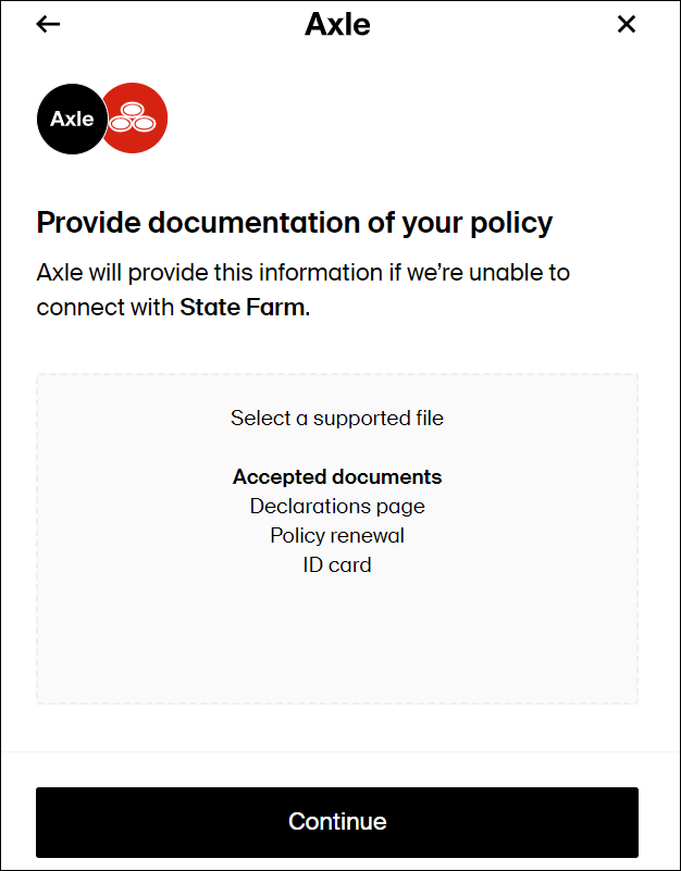 Axle Insurance Integration