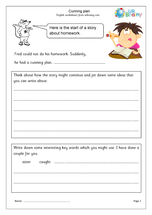 Homework (cunning plan) Story Writing by
