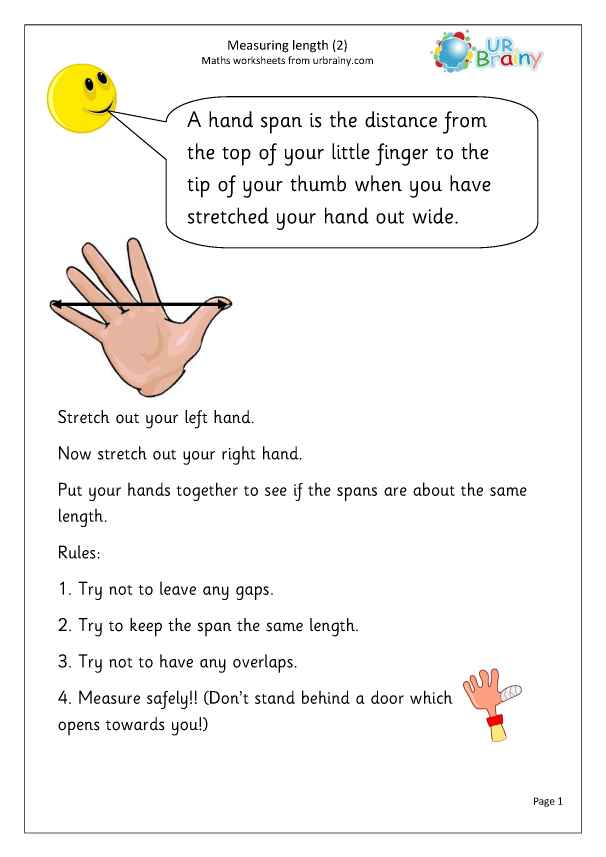 Measuring length (2) Measurement Maths Worksheets for Year 1 (age 56