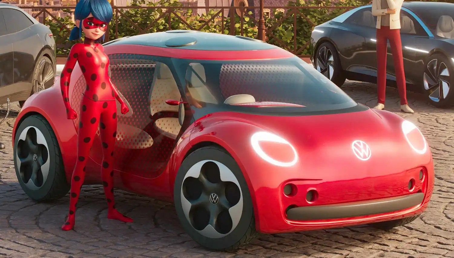 Miraculous superheroes Ladybug and Cat Noir team up with fully electric