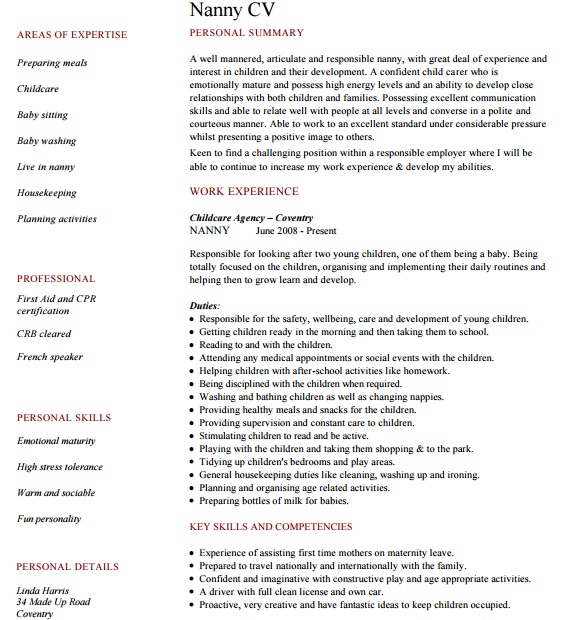 18 Best Babysitter Resume Sample Templates WiseStep