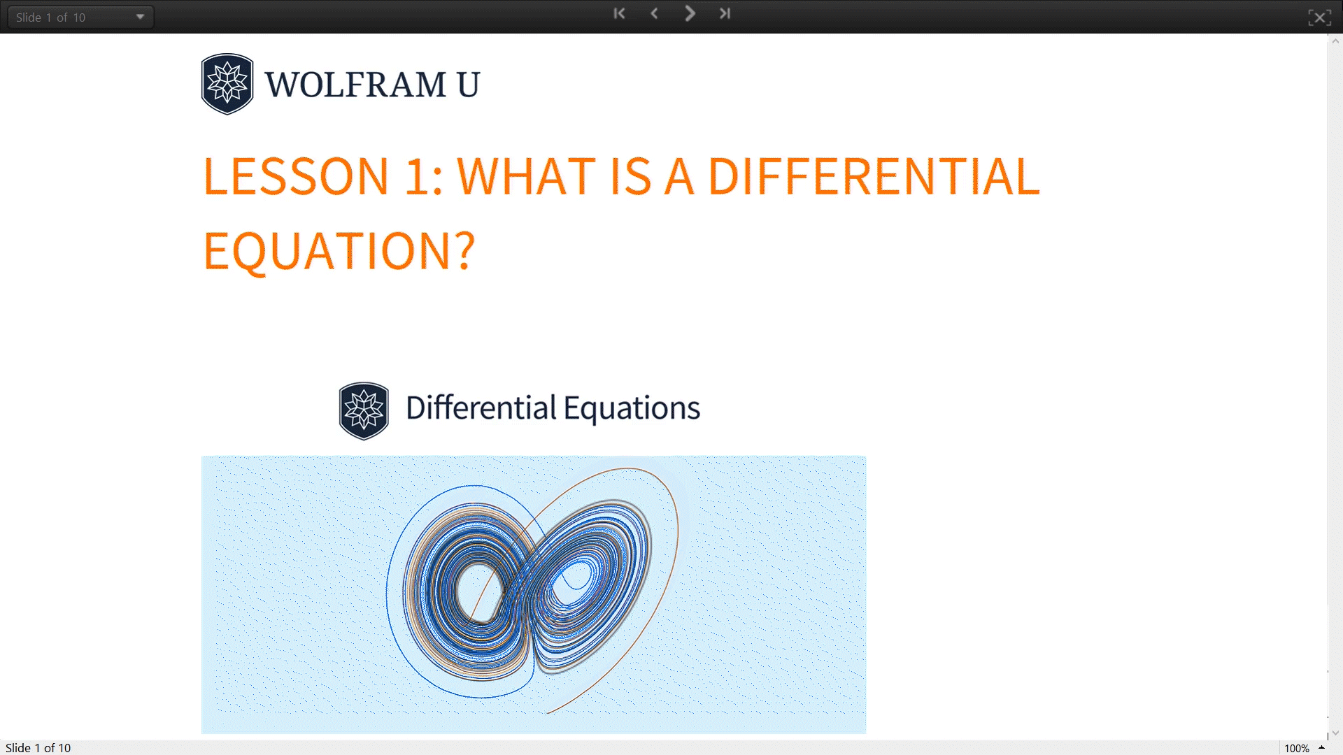 Learning Differential Equations in 10 Hours or Fewer with the Wolfram