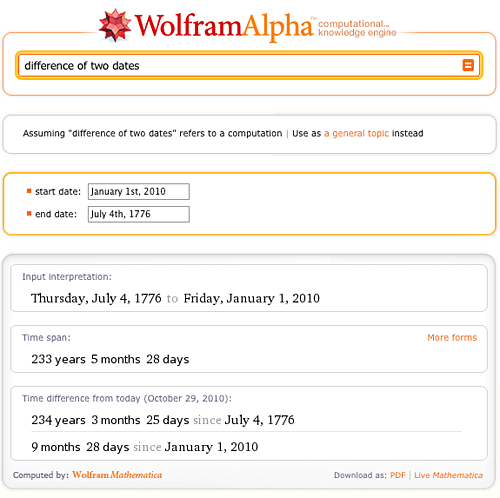 Yes, Those Calculators Are Dynamic—WolframAlpha Blog