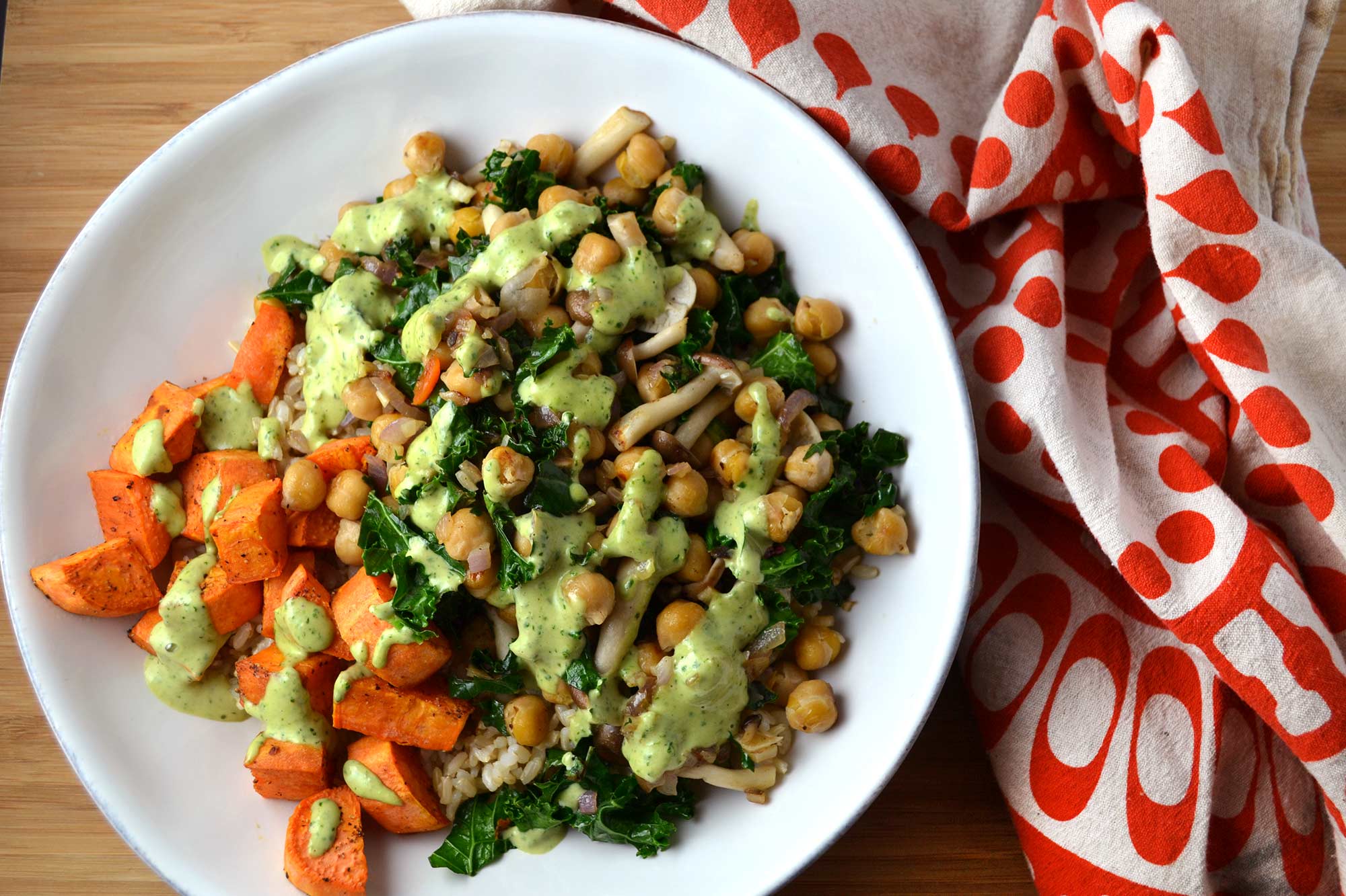 Farm Fresh To You Recipe Sweet Potato Bowl with Herb Tahini