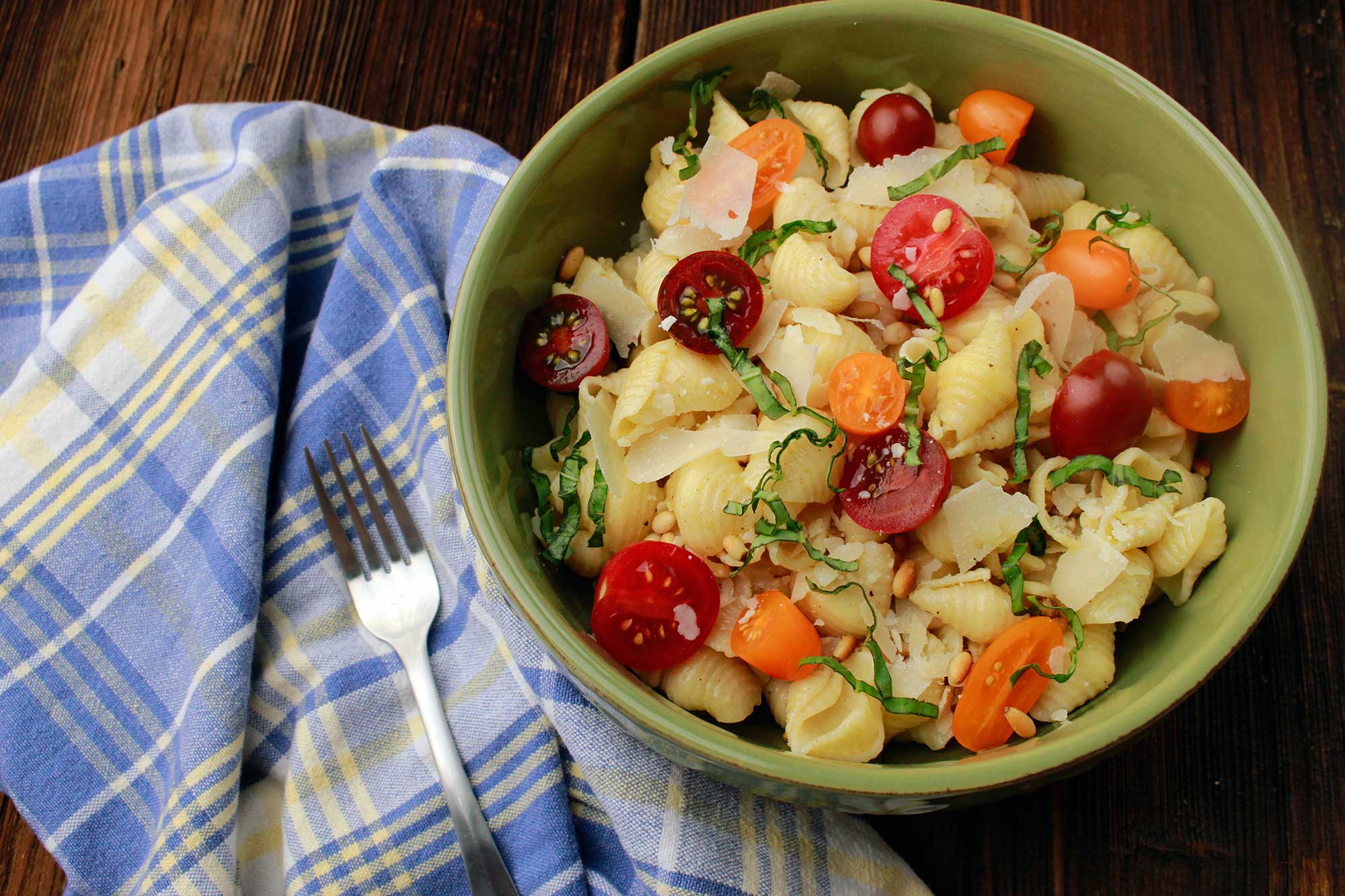 Farm Fresh To You Recipe Pasta Salad with Cherry Tomatoes, Basil