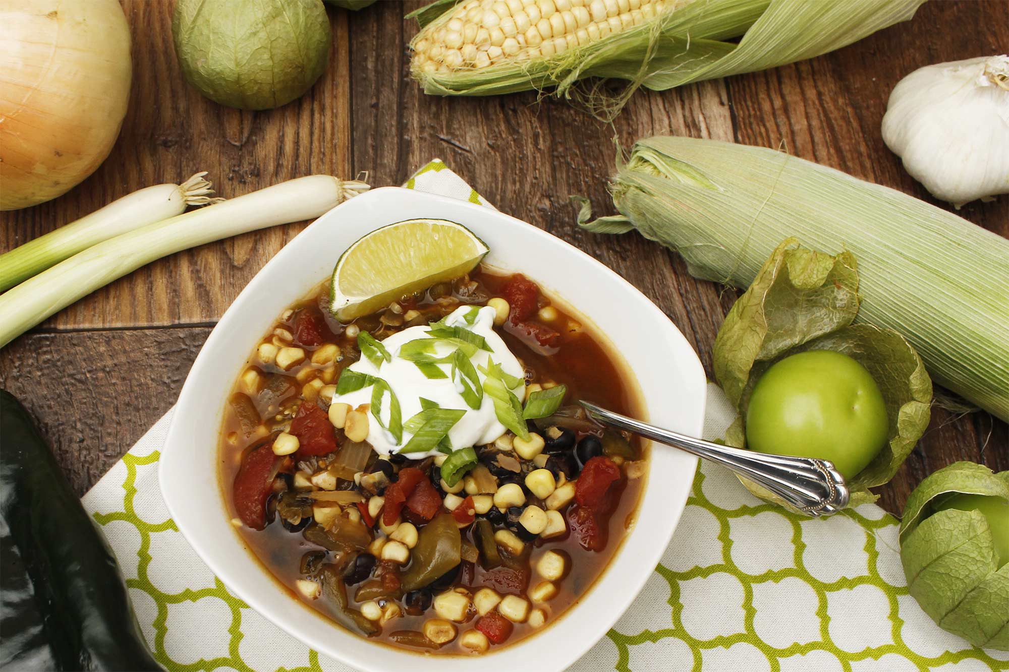 Farm Fresh To You Recipe Black Bean, Tomatillo and Corn Soup