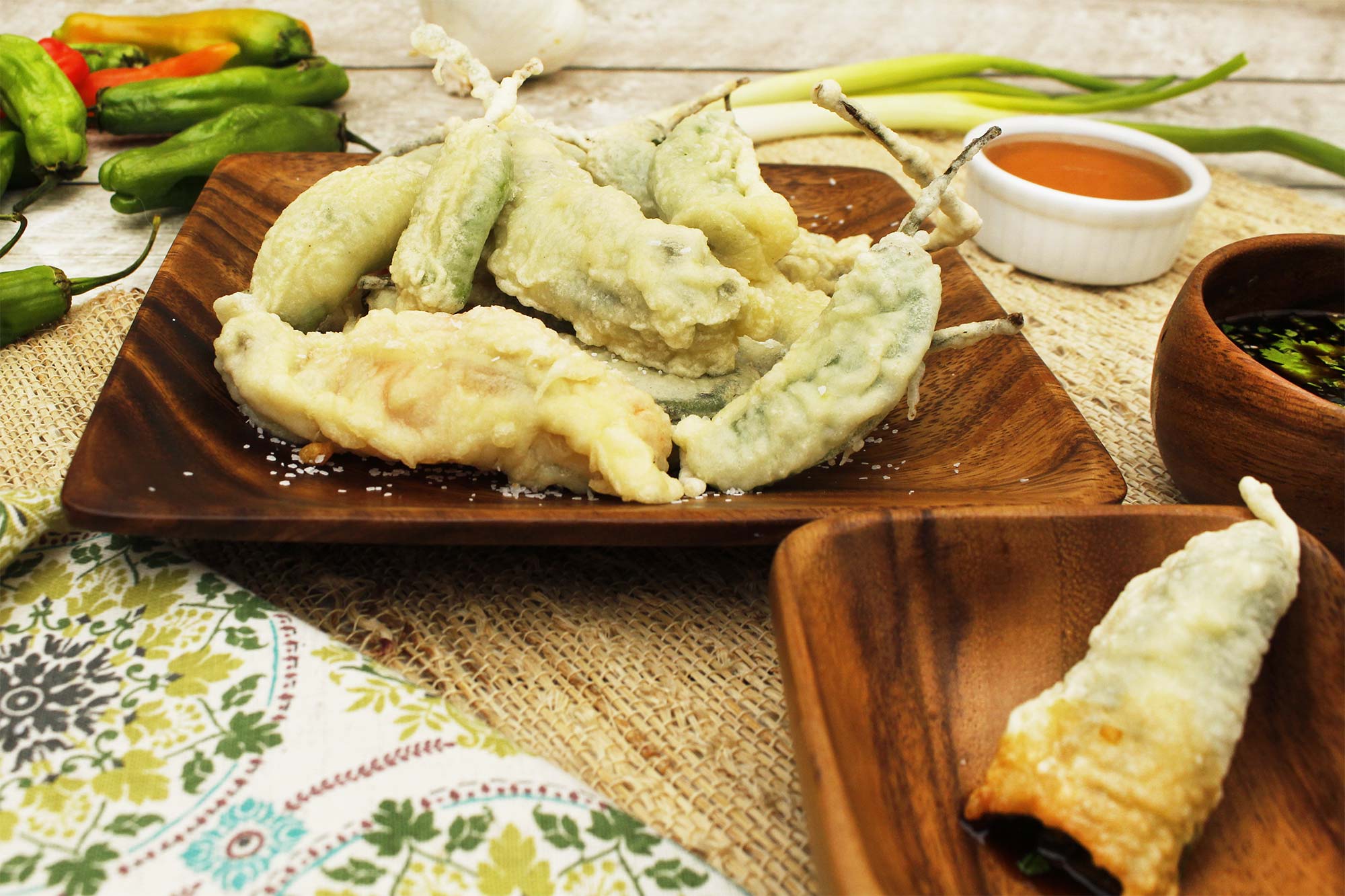 Full Circle Recipe Shishito Tempura with Garlic Dipping Sauce