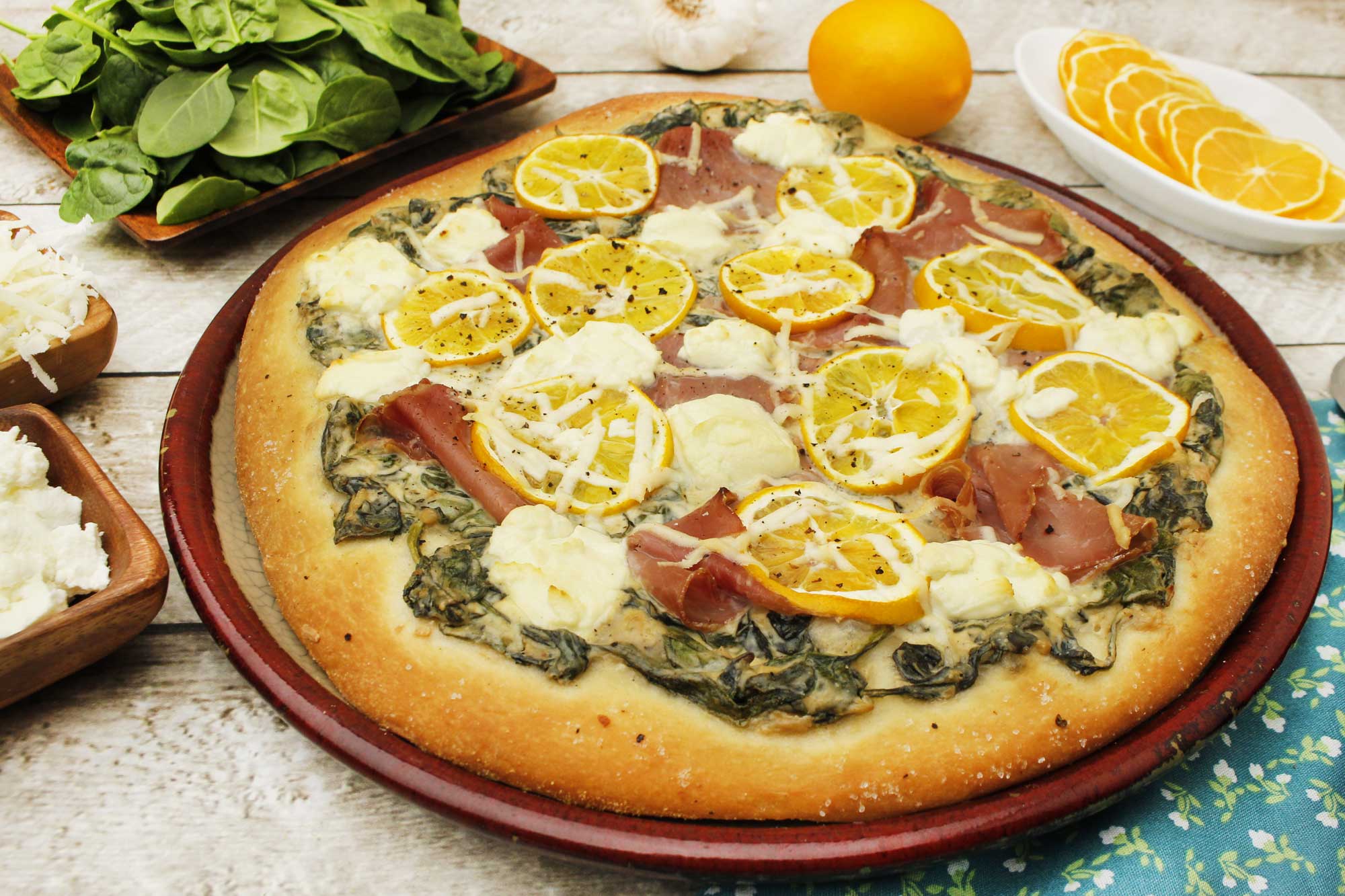 Full Circle Recipe Meyer Lemon & Goat Cheese Pizza