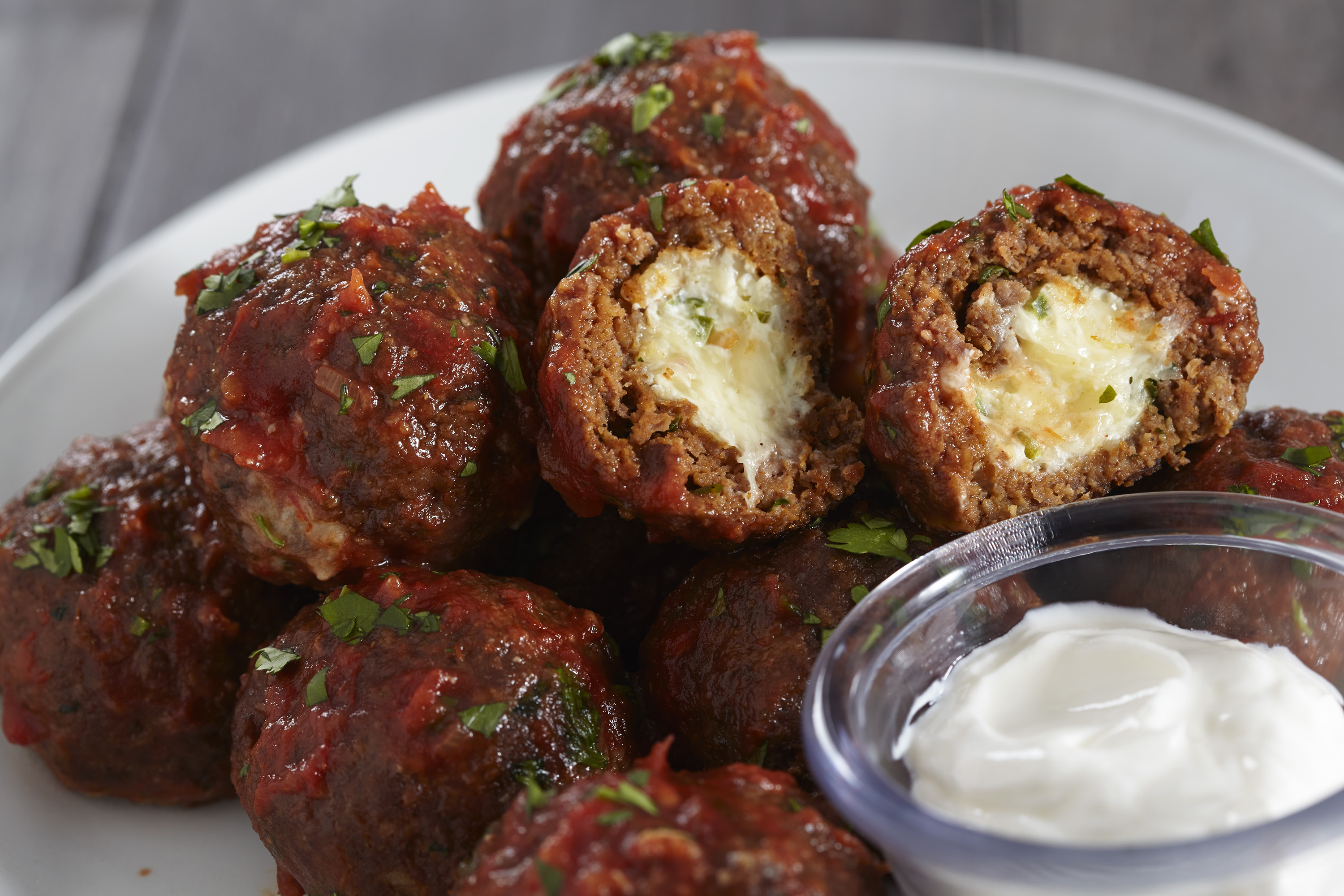 Stuffed Cheesy Jalapeño Meatballs