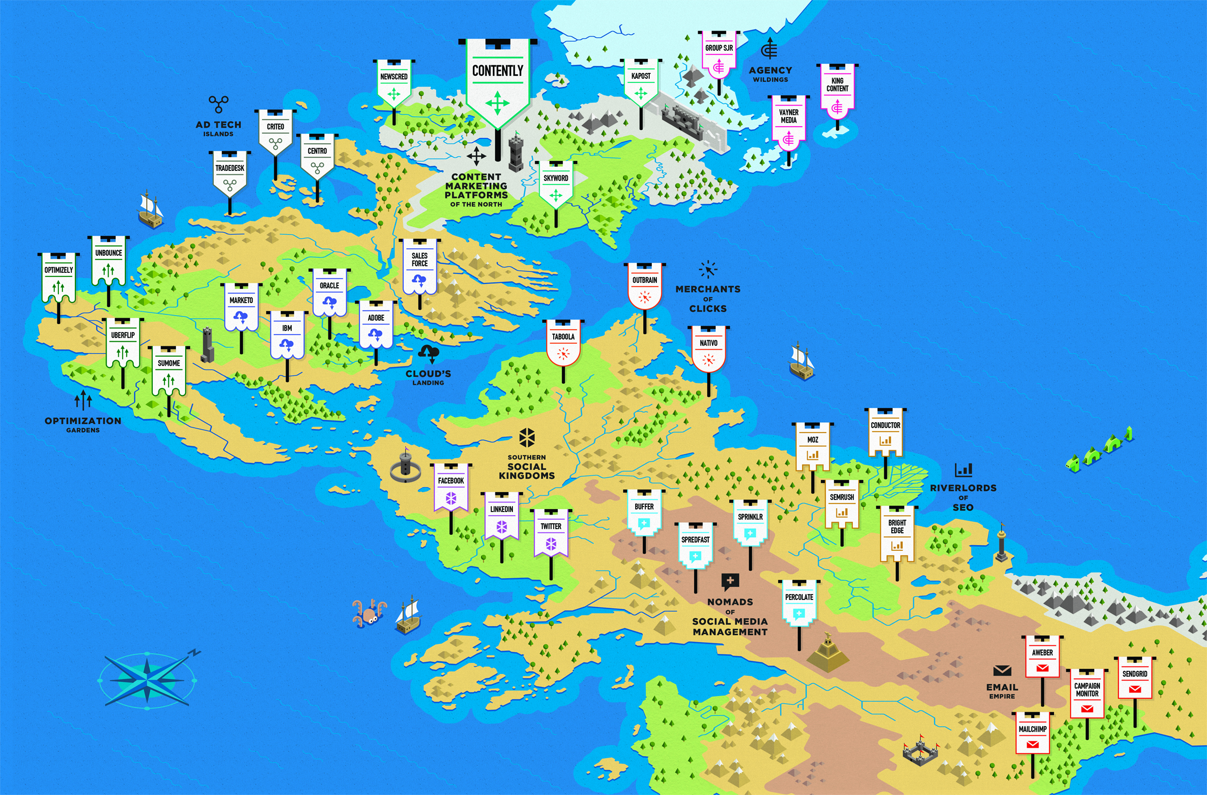 We Made You a 'Game of Thrones'Style Map of the Marketing World