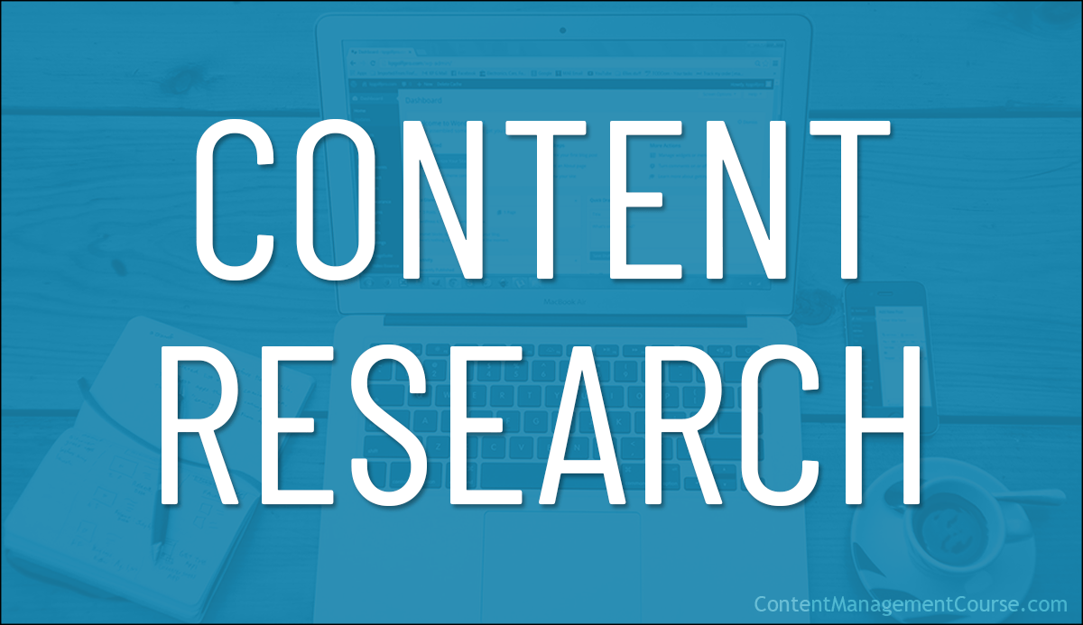 Content Research Lesson Free Content Management Course