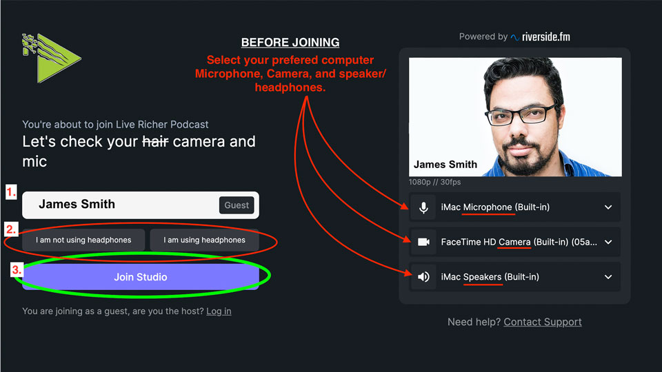 Podcast Guest Connection Guide Riverside.fm Content Monsta