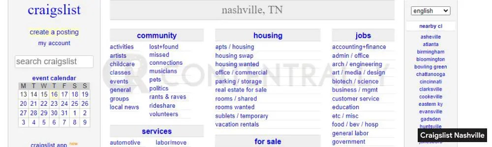 Craigslist Nashville All You Need To Know Content Rally