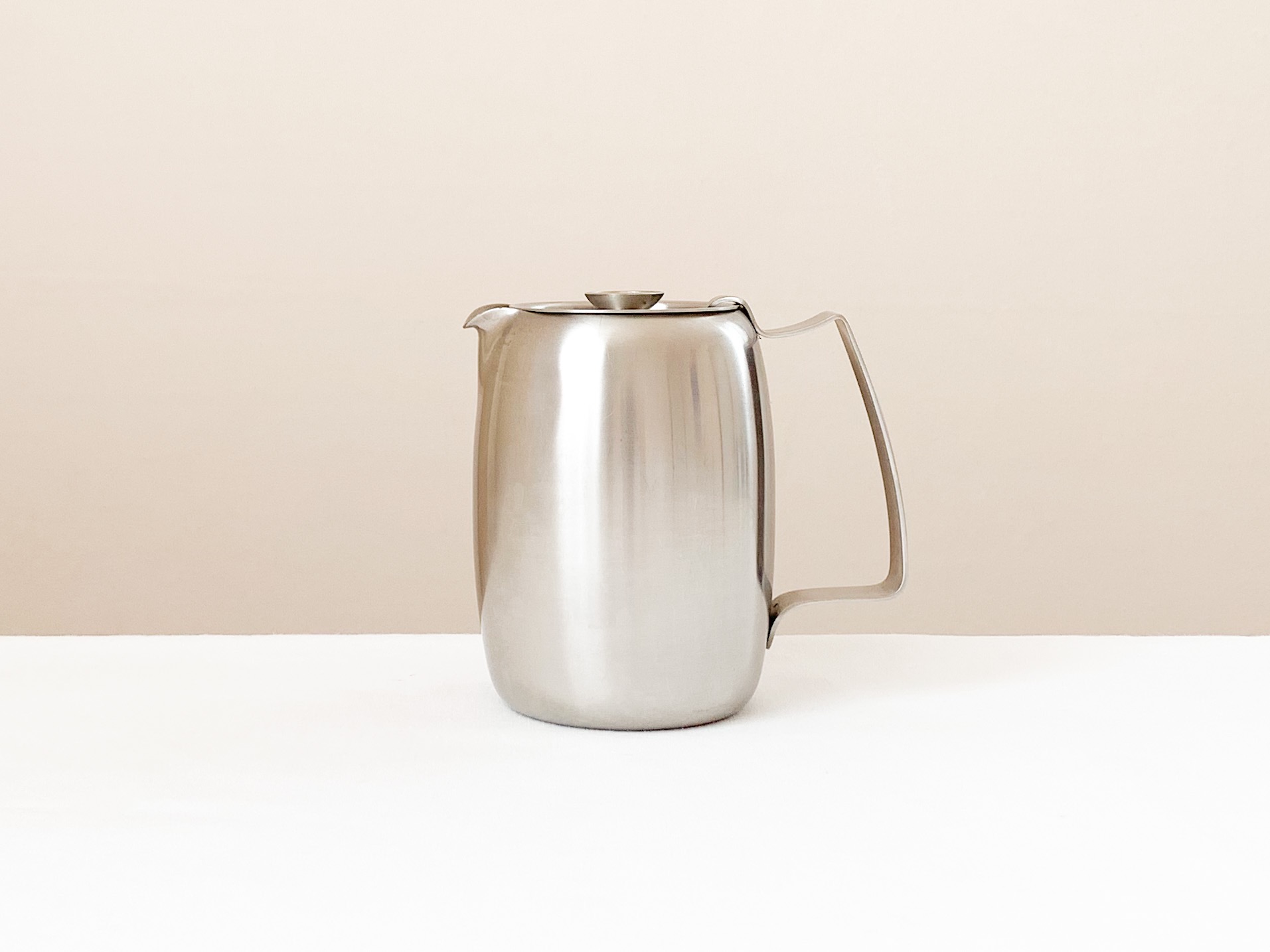 1960s old hall stainless steel tea pot & tray