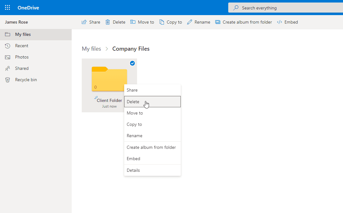 How to use OneDrive file requests