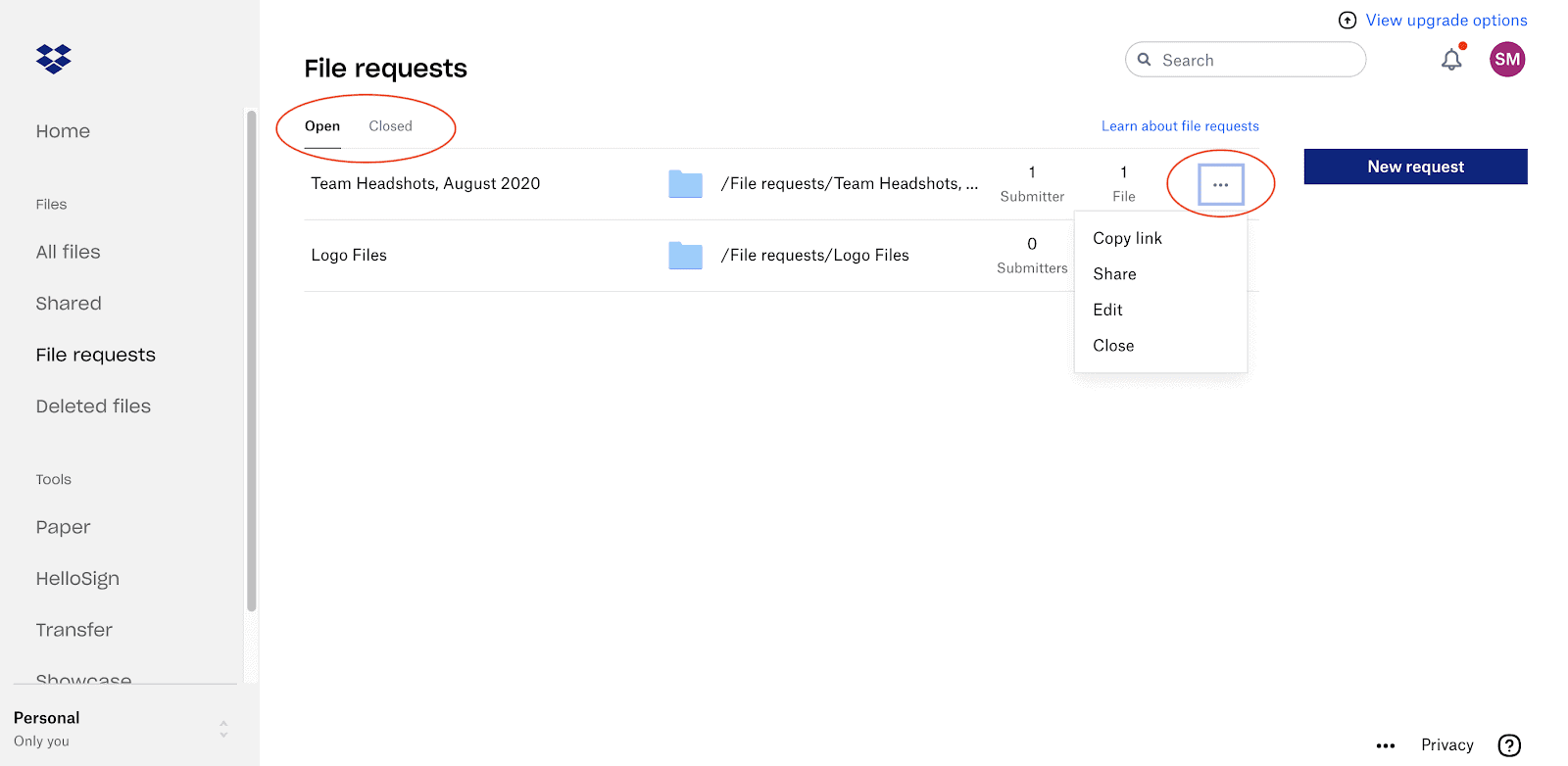 A stepbystep guide to Dropbox file requests
