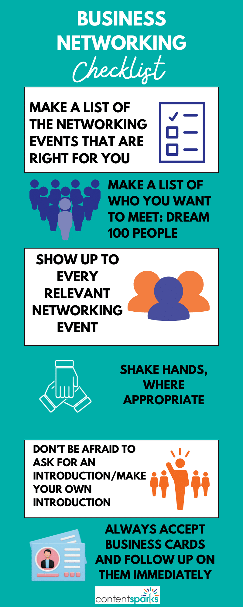 Your 6Point Professional Business Networking Checklist ContentSparks