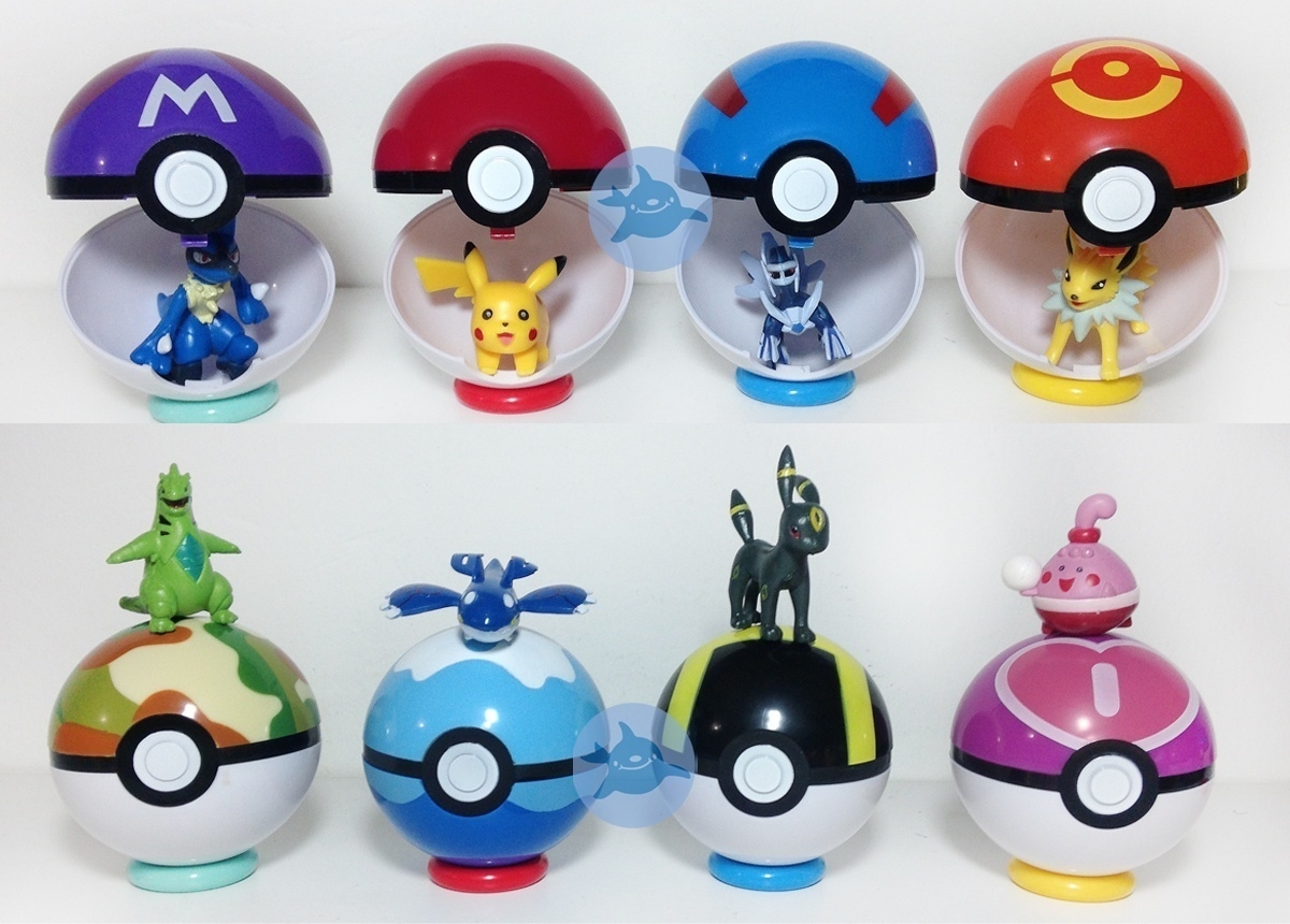 9Pokemon Pokeball up 7cm Cartoon Toy Plastic BALL Pikachu Monster