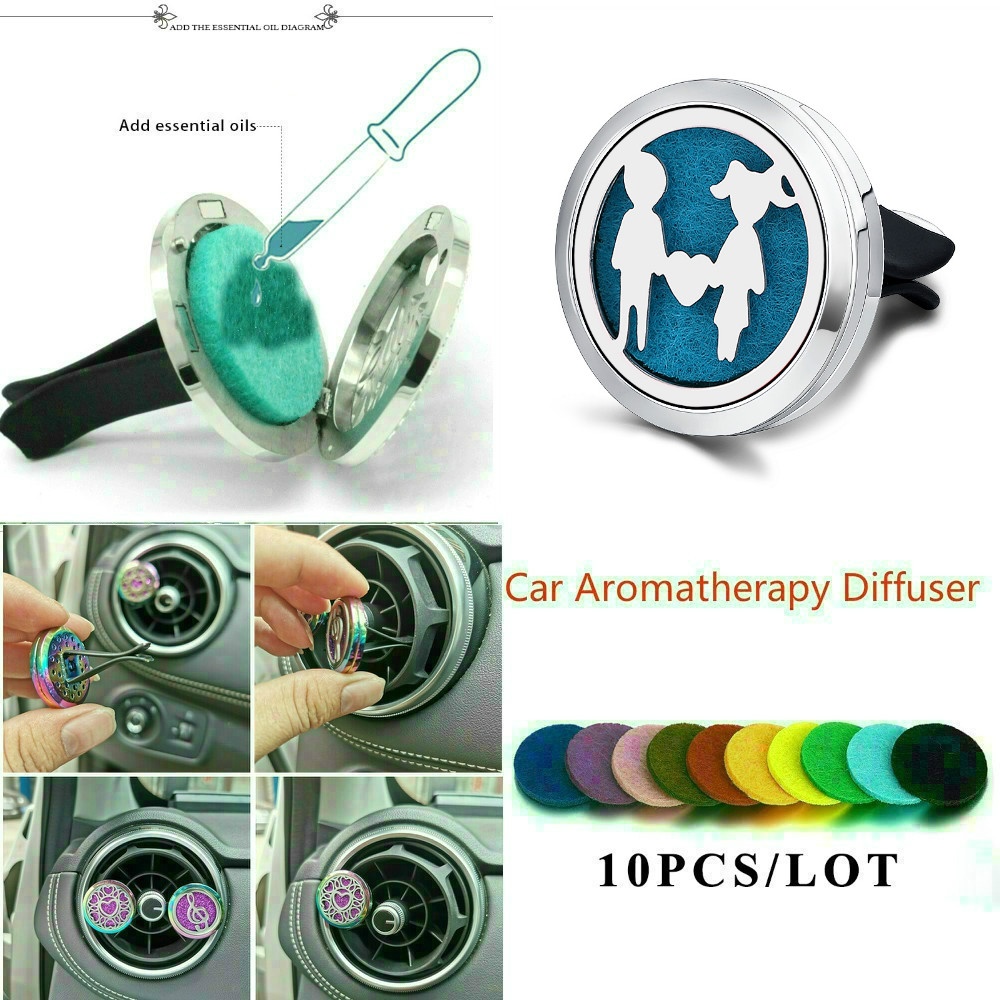 Stainless Steel Car Aromatherapy Diffuser Vents Perfume Essential Air