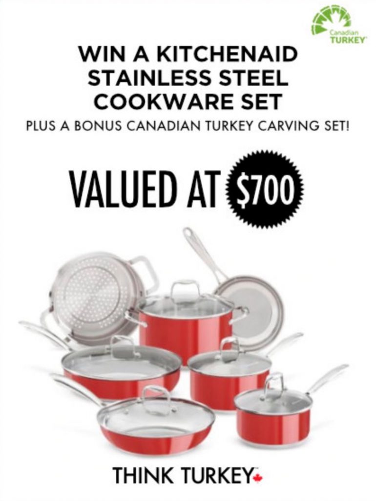 Canadian Turkey Contest Win a red 12pc KitchenAid stainless steel