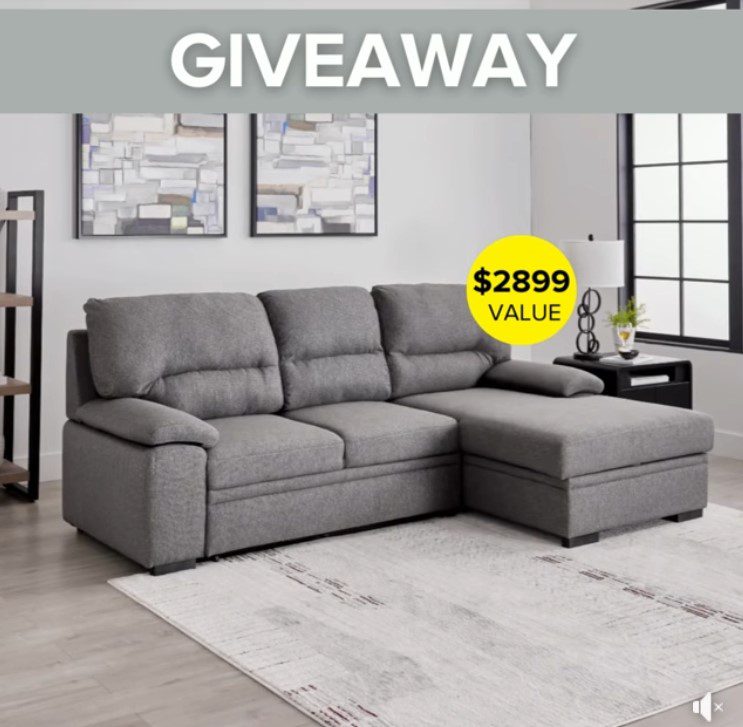 Leon's Giveaway Win a Camille PopUp Sofa Bed valued at 2899