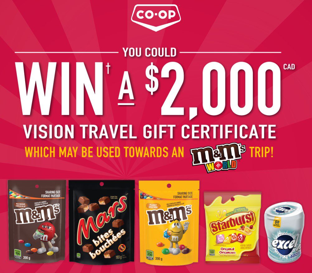M&Ms World Contest 2022 Win a 2,000 travel certificate at