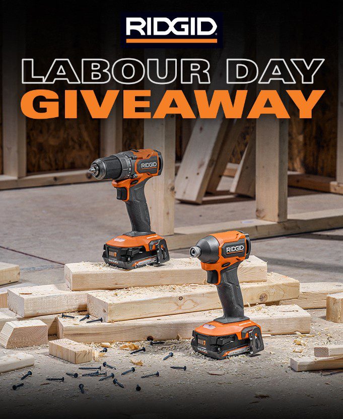 RIDGID Labour Day Giveaway Win 18V Combo Kit + Lawn Chair