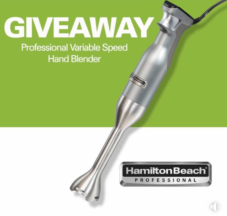 Win a Professional Variable Speed Hand Blender from Hamilton Beach