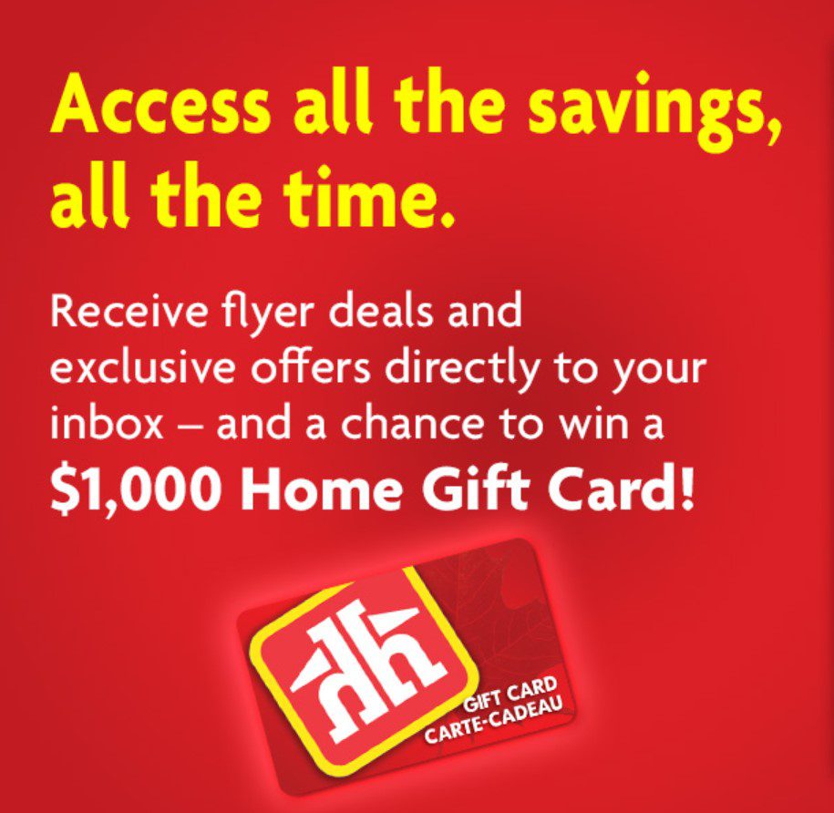 Home Hardware Contest 2023 Win a 1,000 gift card at hhcontest.ca