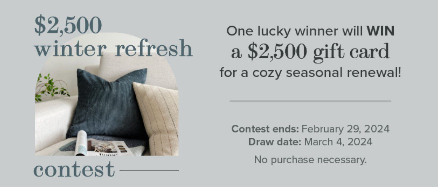 Linen Chest 2024 Winter Refresh Contest Win a 2,500 gift card