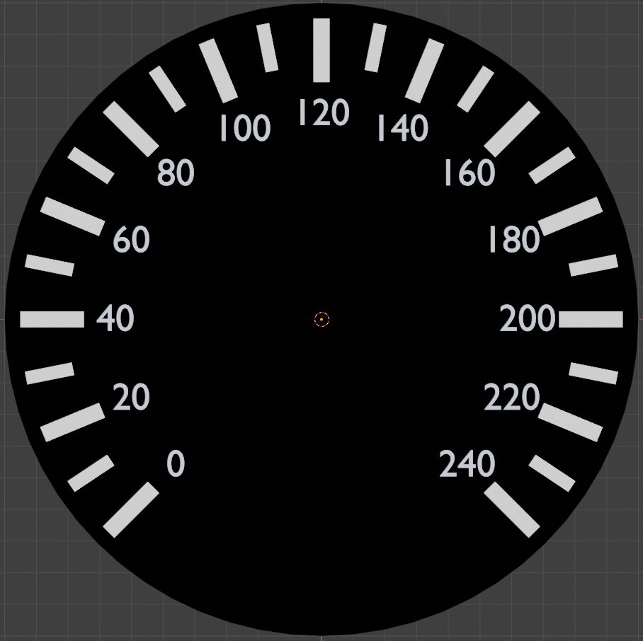 Making speedometer and tachometer textures in Blender [Part 4] Low