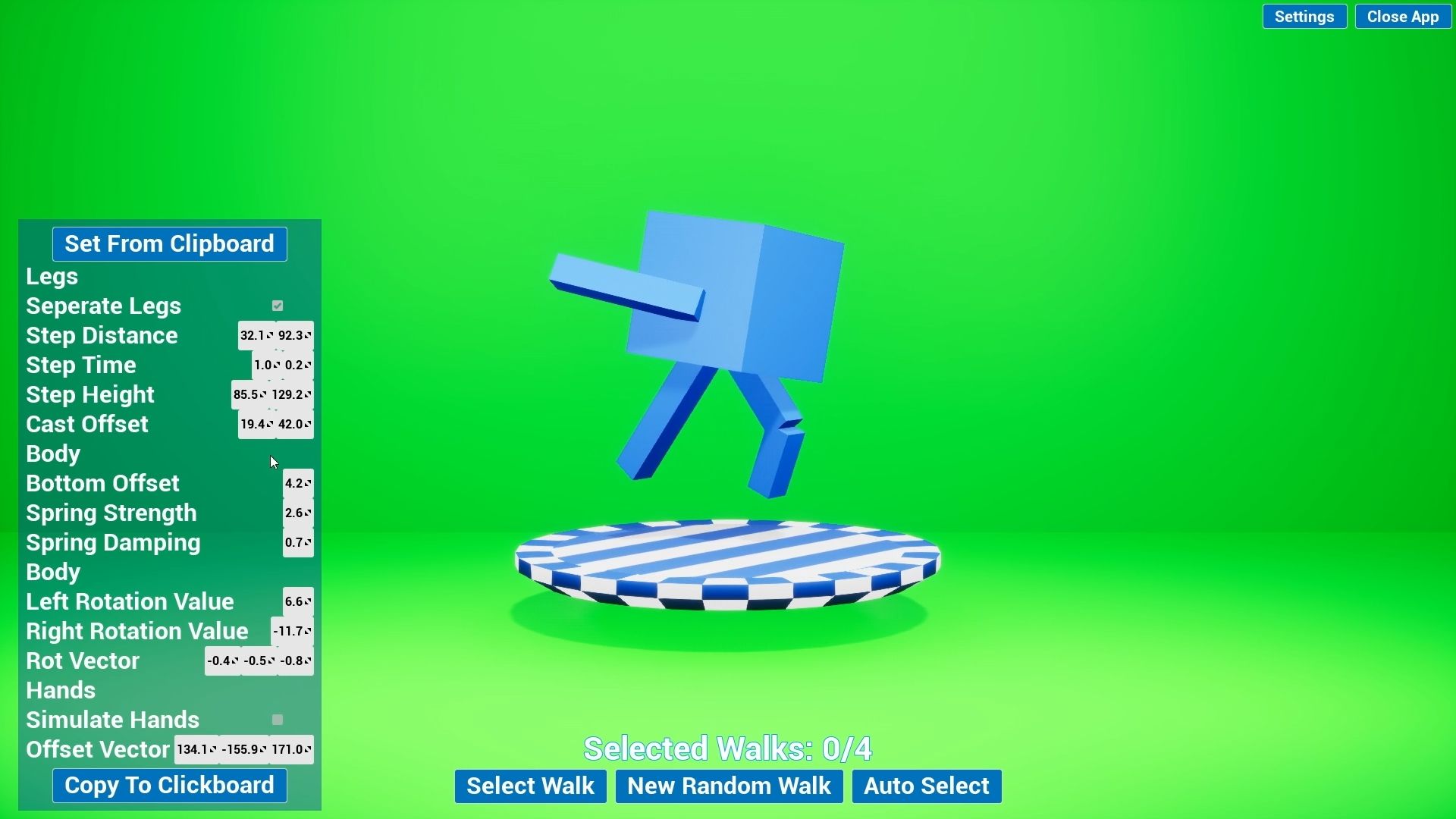 Procedural walking animation generator in Unreal Engine 5