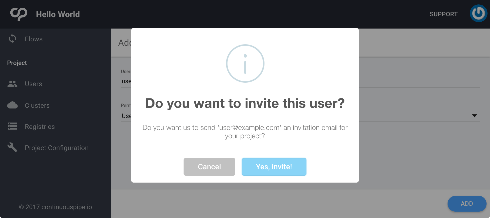 Configuring Users ContinuousPipe Docs