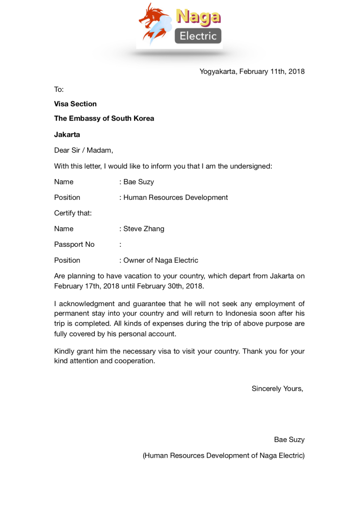 Contoh Surat Pernyataan Pengajuan Visa - Kumpulan Contoh Surat Dan Soal Terlengkap