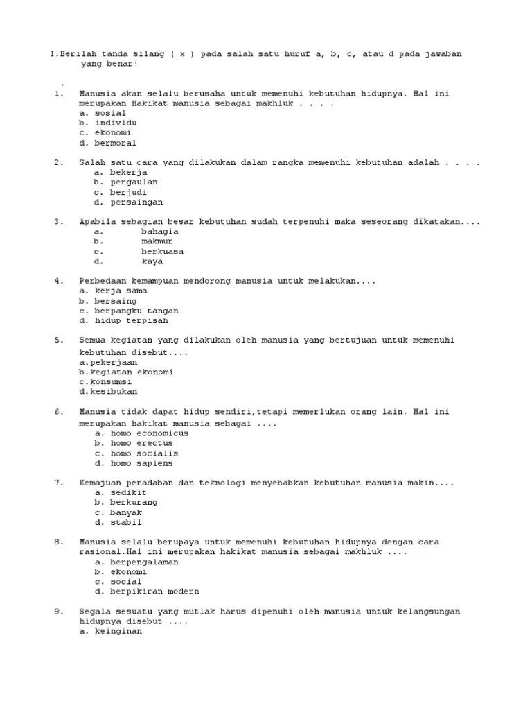 Soal Dan Jawaban Ips Tentang Kegiatan Ekonomi Kelas 7 Kumpulan Contoh