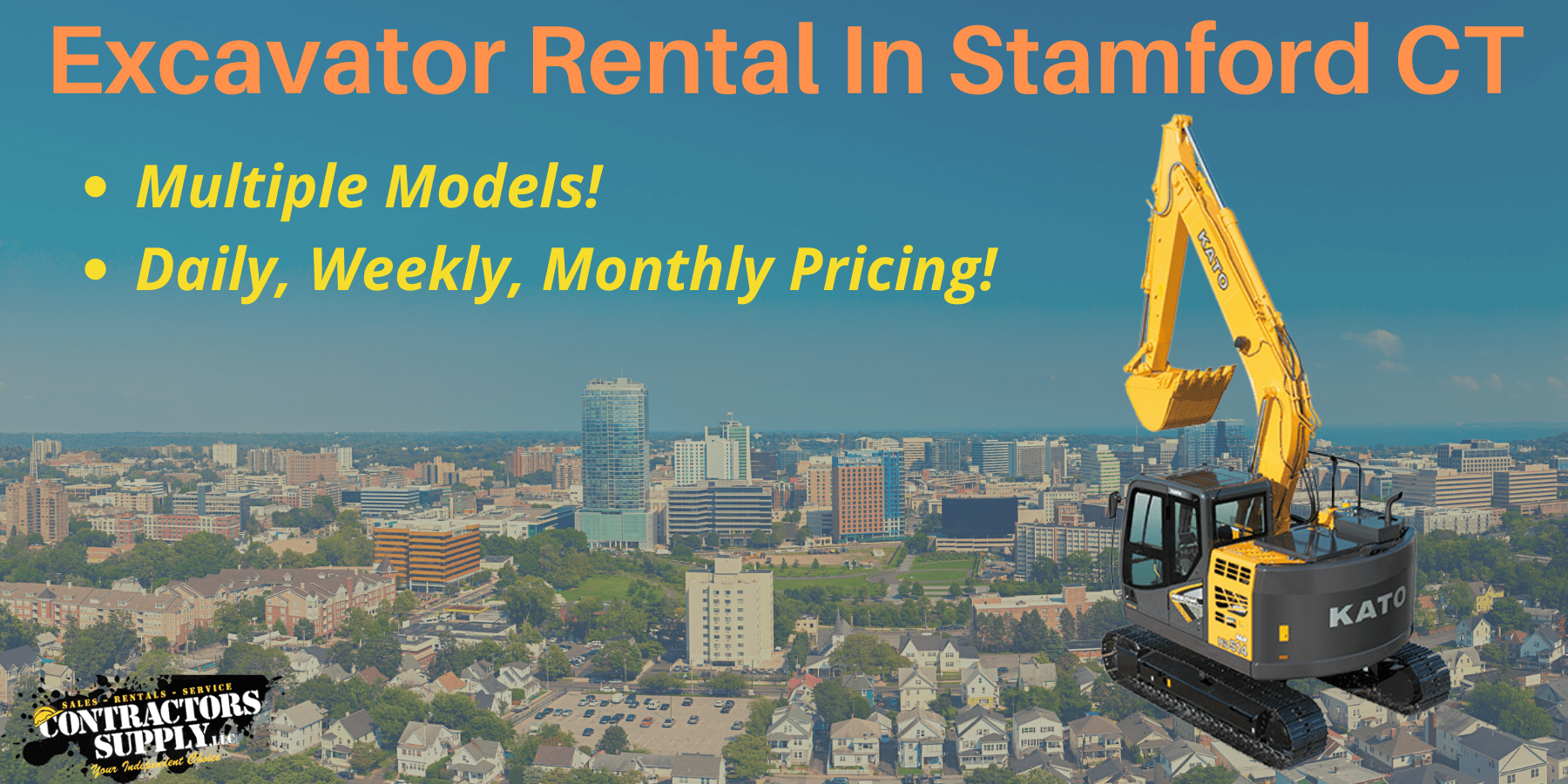 Excavator Rental In Stamford CT Starting At 300/Day