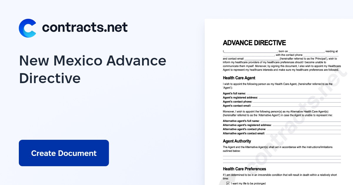 New Mexico Advance Directive Form [PDF]